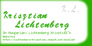 krisztian lichtenberg business card